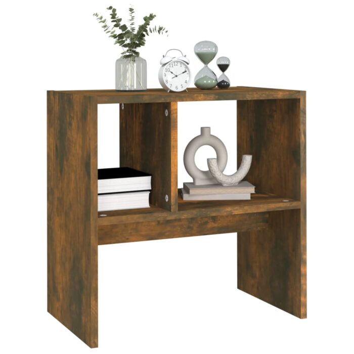 Table d'appoint Chêne fumé 50x30x50 cm Bois d'ingénierie – Image 3