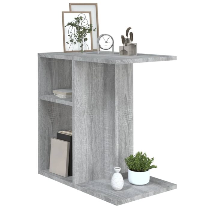 Table d'appoint Sonoma gris 50x30x50 cm Bois d'ingénierie – Image 2