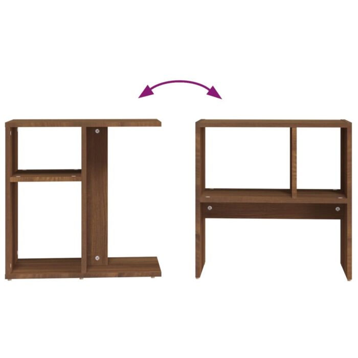 Table d'appoint Chêne marron 50x30x50 cm Bois d'ingénierie – Image 6