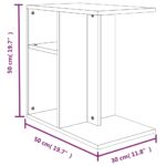 Table d'appoint Chêne marron 50x30x50 cm Bois d'ingénierie – Image 8