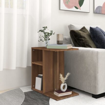 Table d'appoint Chêne marron 50x30x50 cm Bois d'ingénierie
