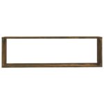 Étagères murales cubiques 4 pcs Chêne fumé 100x15x30 cm – Image 4