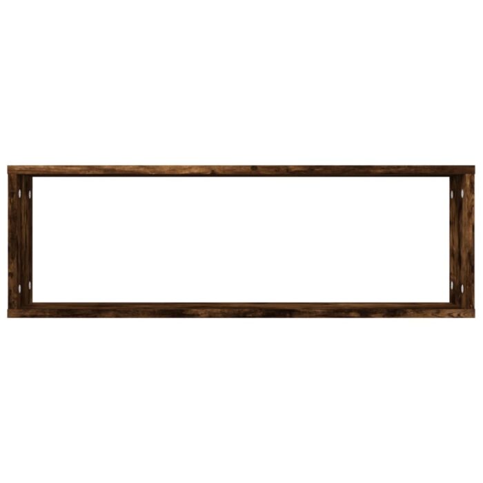 Étagères murales cubiques 2 pcs Chêne fumé 80x15x26,5 cm – Image 4
