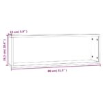 Étagères murales cubiques 2 pcs Chêne fumé 80x15x26,5 cm – Image 8