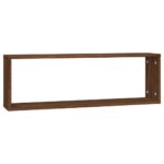 Étagères murales cubiques 4 pcs Chêne marron 80x15x26,5 cm – Image 3