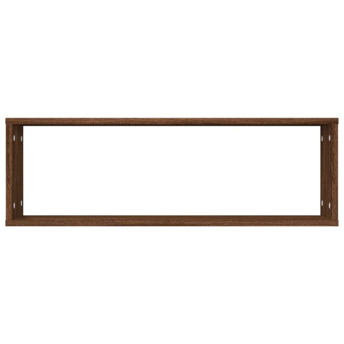 Étagères murales cubiques 4 pcs Chêne marron 80x15x26,5 cm – Image 4
