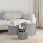 Tables d'appoint 3 pcs Sonoma gris Bois d'ingénierie – Image 4