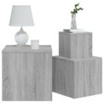 Tables d'appoint 3 pcs Sonoma gris Bois d'ingénierie – Image 5