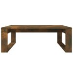 Table basse Chêne fumé 100x100x35 cm Bois d'ingénierie – Image 3