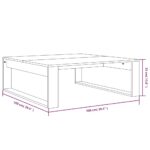 Table basse Chêne fumé 100x100x35 cm Bois d'ingénierie – Image 5