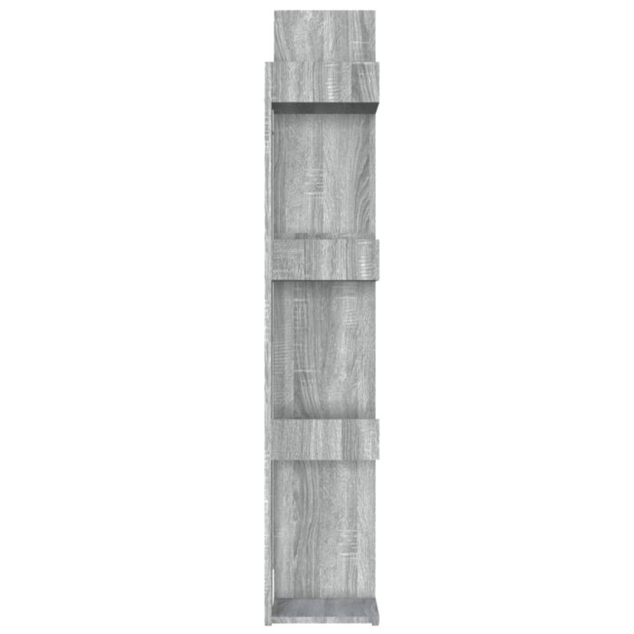 Bibliothèque Sonoma gris 86x25,5x140 cm Bois d'ingénierie – Image 4