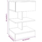 Tables de chevet 2 pcs chêne fumé 40x35x65 cm bois d’ingénierie – Image 7