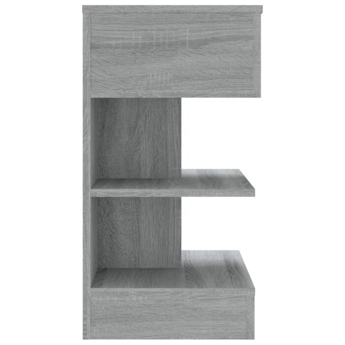 Table de chevet Sonoma gris 40x35x65 cm Bois d'ingénierie – Image 2