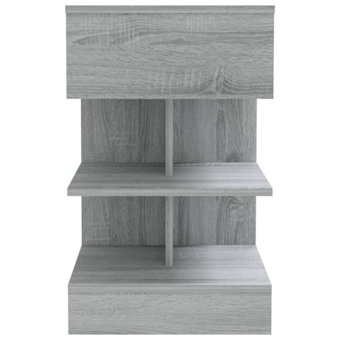Tables de chevet 2 pcs Sonoma gris 40x35x65cm Bois d'ingénierie – Image 2