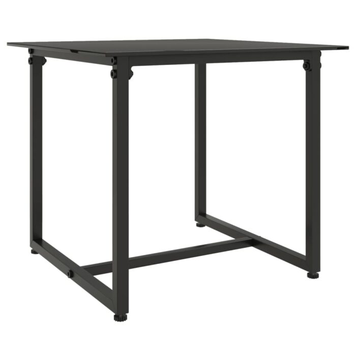 Salon de jardin 3 pcs avec coussins Noir Résine tressée – Image 5