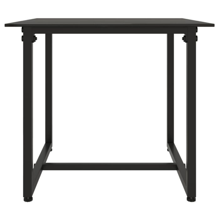 Salon de jardin 3 pcs avec coussins Noir Résine tressée – Image 6