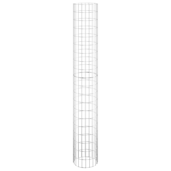 Lit surélevé à gabion circulaire 3pcs Acier galvanisé Ø30x200cm – Image 2