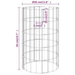 Lits surélevés à gabion circulaires 4 pcs Ø30x50/100/150/200 cm – Image 3