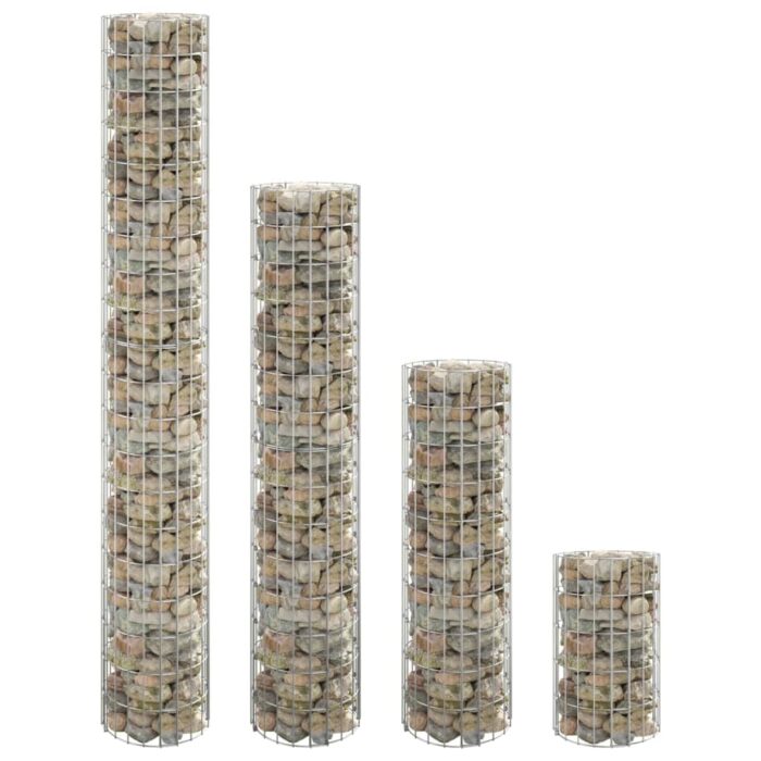 Lits surélevés à gabion circulaires 4 pcs Ø30x50/100/150/200 cm – Image 1