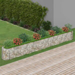 Lit surélevé à gabion Fer galvanisé 470x50x50 cm