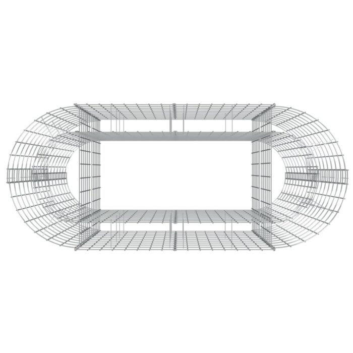 Lit surélevé à gabion Fer galvanisé 120x50x100 cm – Image 3
