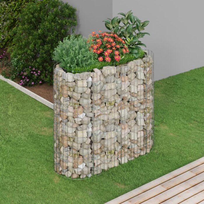 Lit surélevé à gabion Fer galvanisé 120x50x100 cm – Image 1