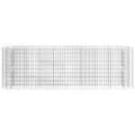 Lit surélevé à gabion Fer galvanisé 330x50x100 cm – Image 2