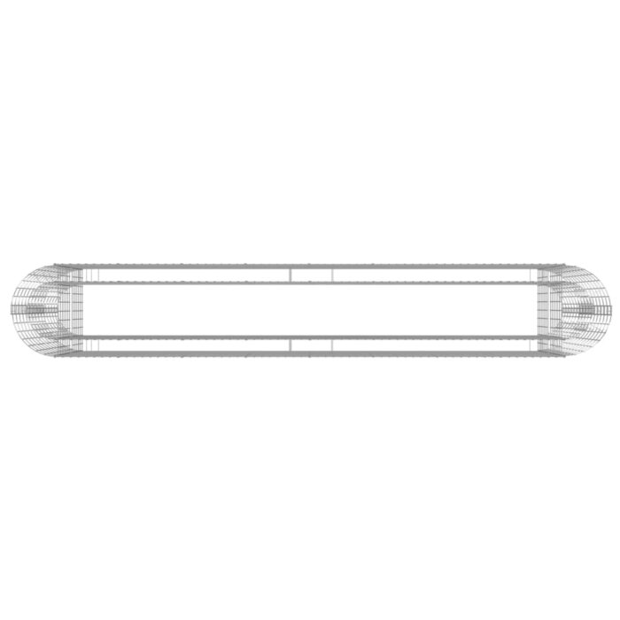 Lit surélevé à gabion Fer galvanisé 330x50x100 cm – Image 4