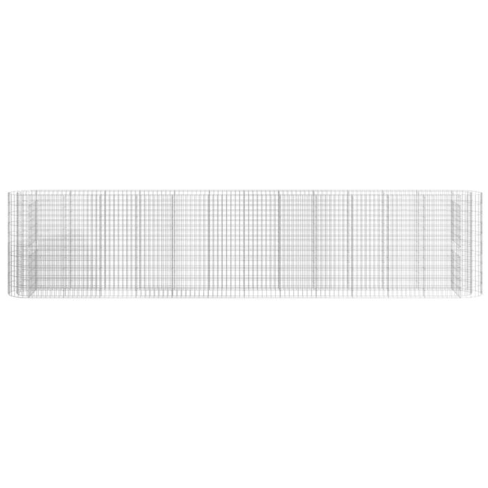 Lit surélevé à gabion Fer galvanisé 470x50x100 cm – Image 2