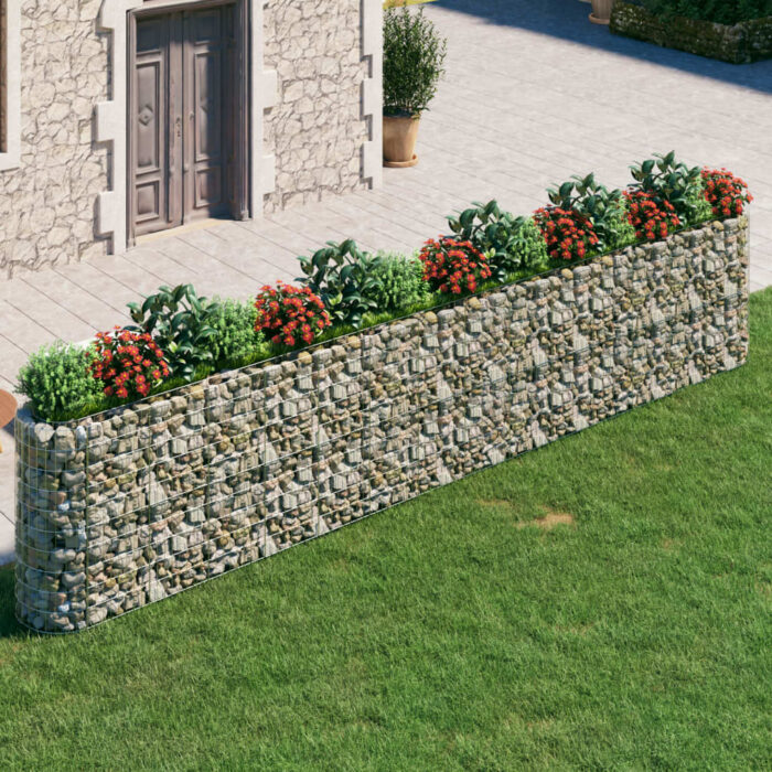 Lit surélevé à gabion Fer galvanisé 540x50x100 cm – Image 1
