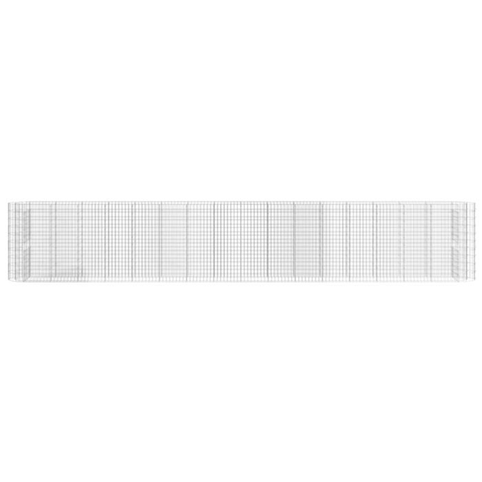 Lit surélevé à gabion Fer galvanisé 610x50x100 cm – Image 2
