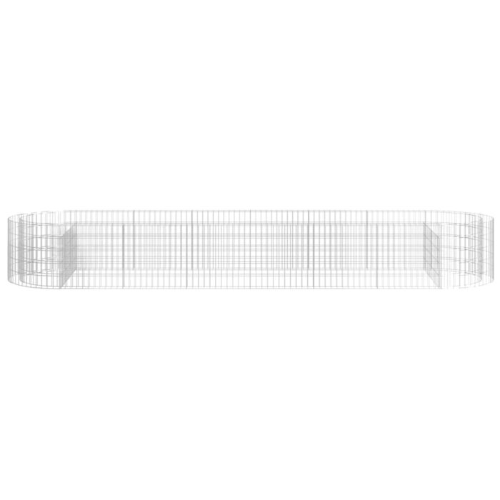 Lit surélevé à gabion Fer galvanisé 400x100x50 cm – Image 2