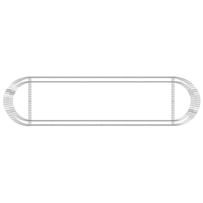 Lit surélevé à gabion Fer galvanisé 400x100x50 cm – Image 4