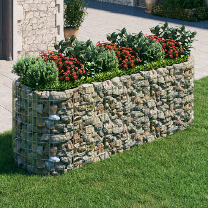 VXL8720286979938_m_en_hd_1.jpg Lit surélevé à gabion Fer galvanisé 300x100x100 cm – Image 1