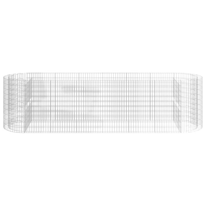 Lit surélevé à gabion Fer galvanisé 400x100x100 cm – Image 2