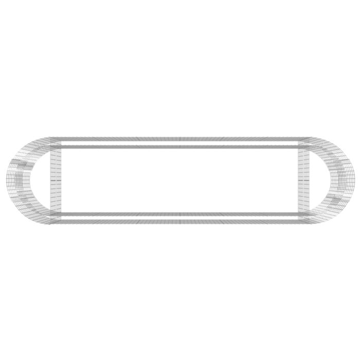 Lit surélevé à gabion Fer galvanisé 400x100x100 cm – Image 4