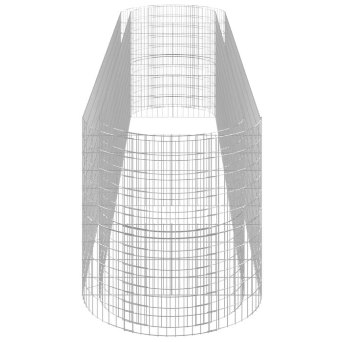 Lit surélevé à gabion Fer galvanisé 500x100x100 cm – Image 3