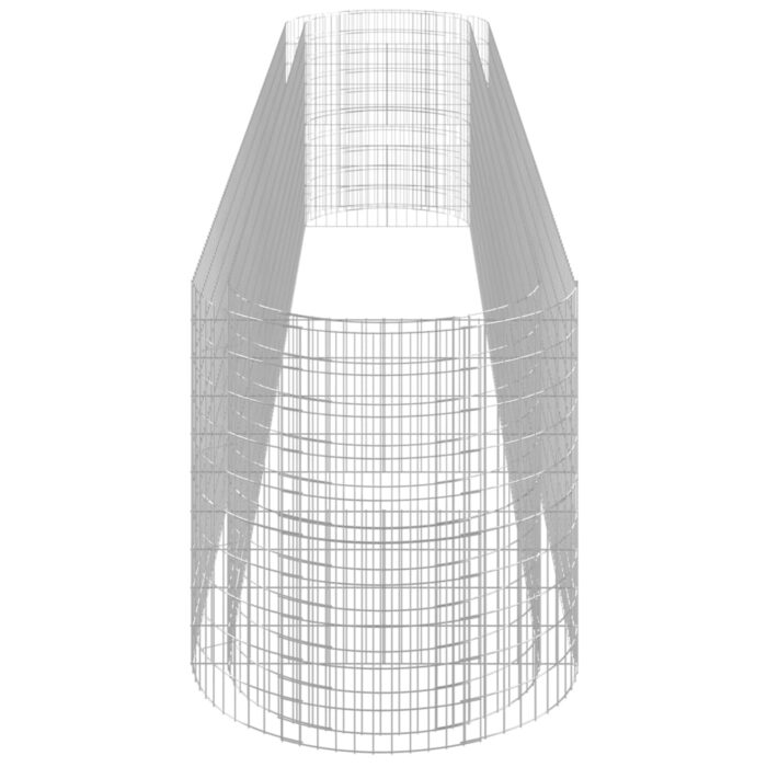 Lit surélevé à gabion Fer galvanisé 600x100x100 cm – Image 3