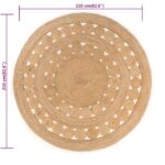 Tapis Design tressé Jute 210 cm Rond – Image 5