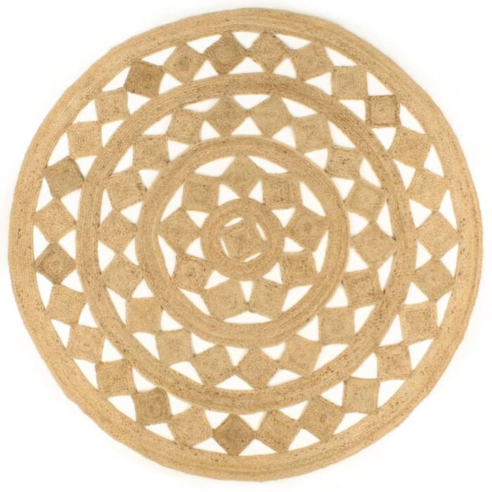 Tapis fait à la main Jute tressée 210 cm – Image 1