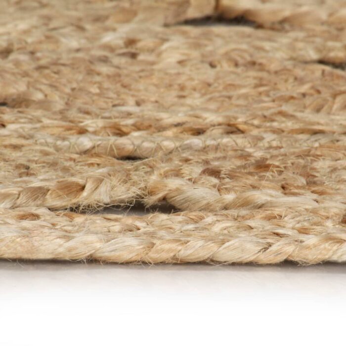 Tapis fait à la main Jute tressée 210 cm – Image 2