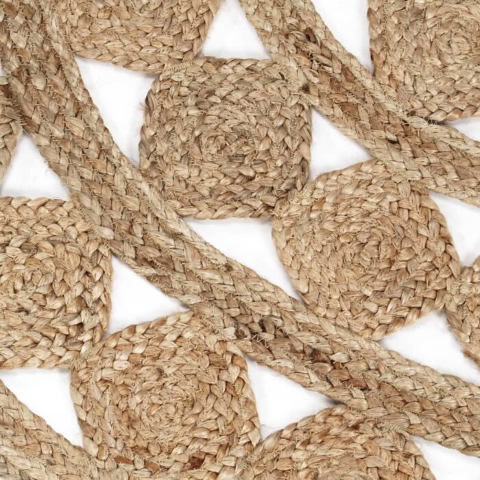 Tapis fait à la main Jute tressée 210 cm – Image 4