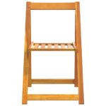 Chaises pliables de jardin lot de 8 Bois d'acacia massif – Image 2