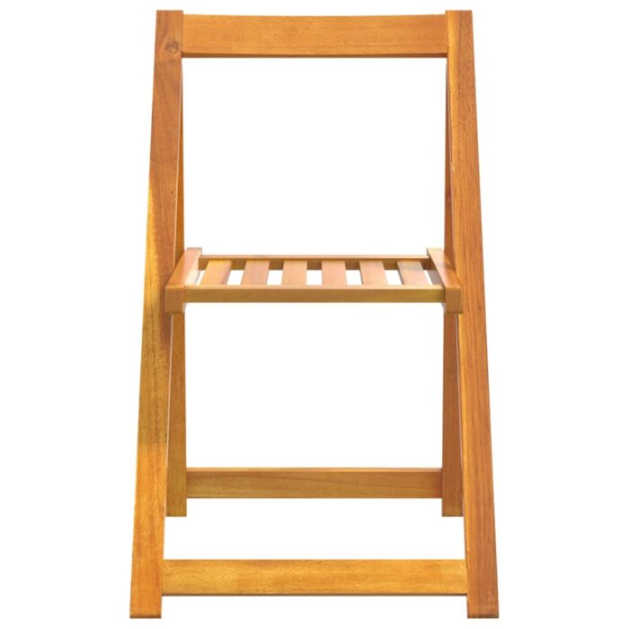 Chaises pliables de jardin lot de 8 Bois d'acacia massif – Image 2