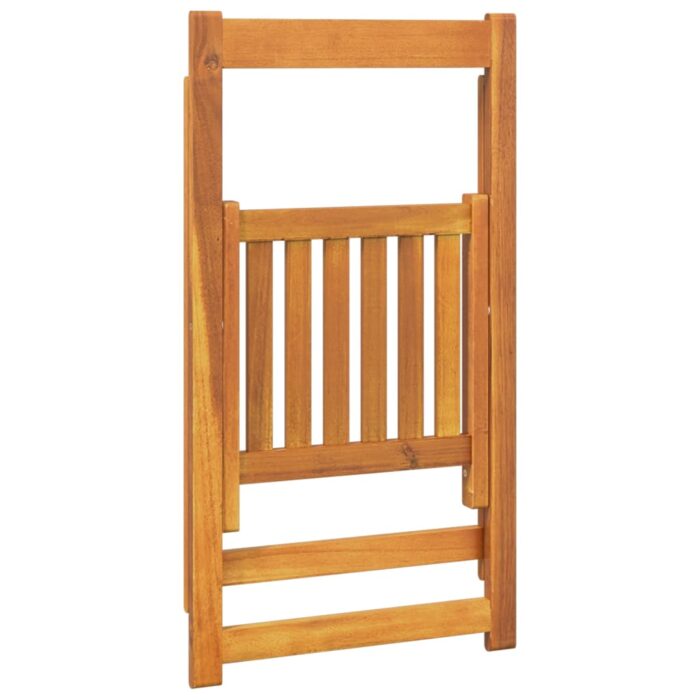 Chaises pliables de jardin lot de 8 Bois d'acacia massif – Image 3