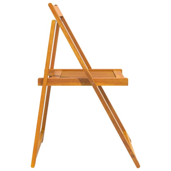 Chaises pliables de jardin lot de 8 Bois d'acacia massif – Image 4