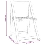 Chaises pliables de jardin lot de 8 Bois d'acacia massif – Image 5