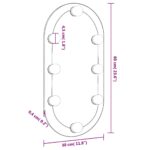 Miroir avec éclairage LED 60x30 cm Verre Ovale – Image 11