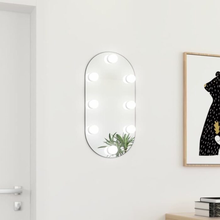 VXL8720286980903_m_en_hd_1.jpg Miroir avec éclairage LED 60x30 cm Verre Ovale – Image 1