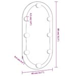 Miroir avec éclairage LED 80x40 cm Verre Ovale – Image 11